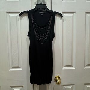 Sandra Angelozzi Sleeveless Mini Dress with Chain Detail